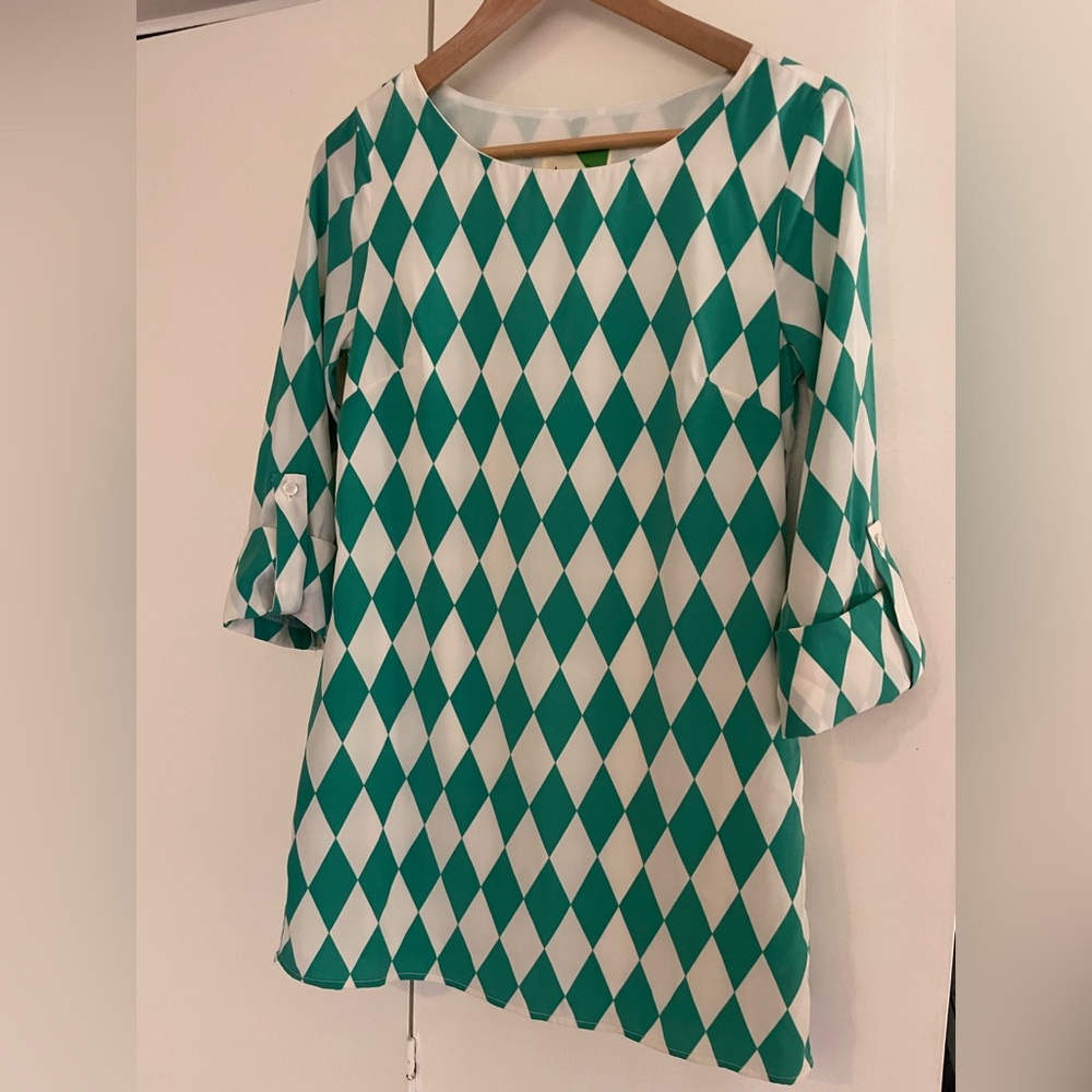 Fervour ModCloth Harlequin Pattern Shift Dress Sz XS